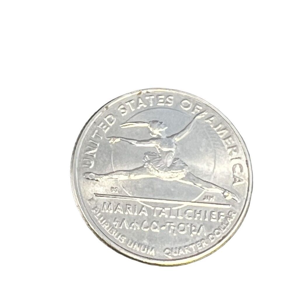 2023 P Maria Tallchief Quarter Multiple Errors Extra Feather Die Chip Strikethru